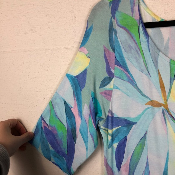 Soft Surroundings Womens Stella Watercolor Maxi Dress Size Lp Vacation Resort - Picture 5 of 11